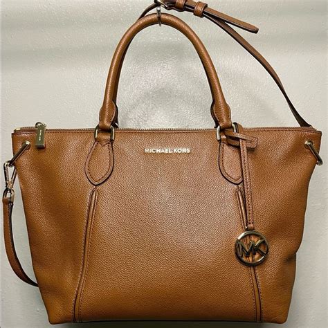 michael kors sierra|Sierra Large Pebbled Leather Satchel .